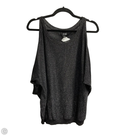 Top Long Sleeve By Ana In Black, Size: Xl