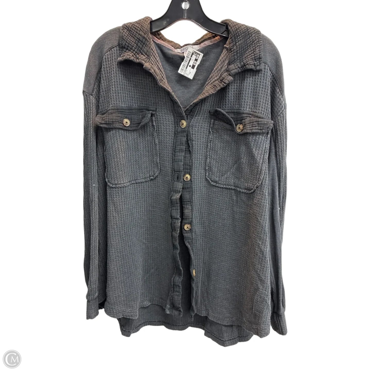 Top Long Sleeve By Briggs In Grey, Size: Xxl
