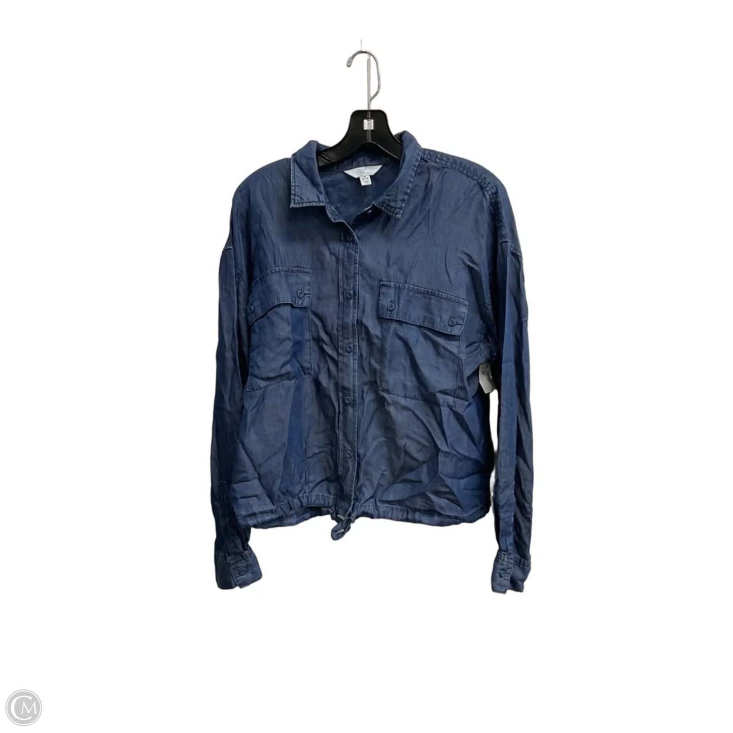 Top Long Sleeve By Time And Tru In Blue, Size: M