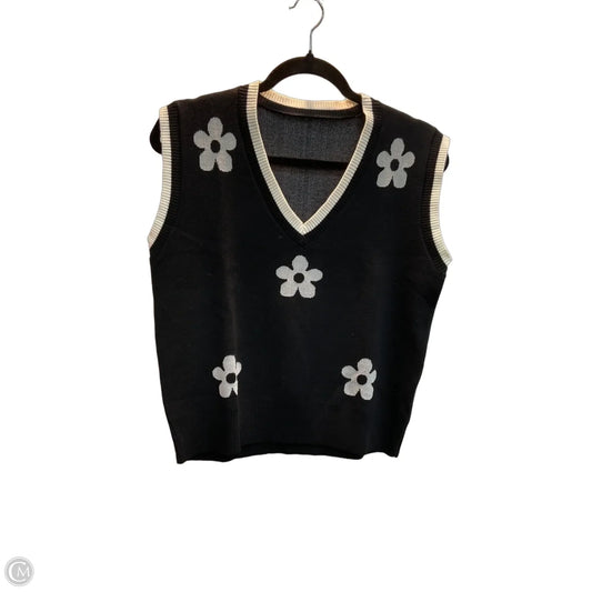 Vest Sweater By Clothes Mentor In Floral Print, Size: Xl