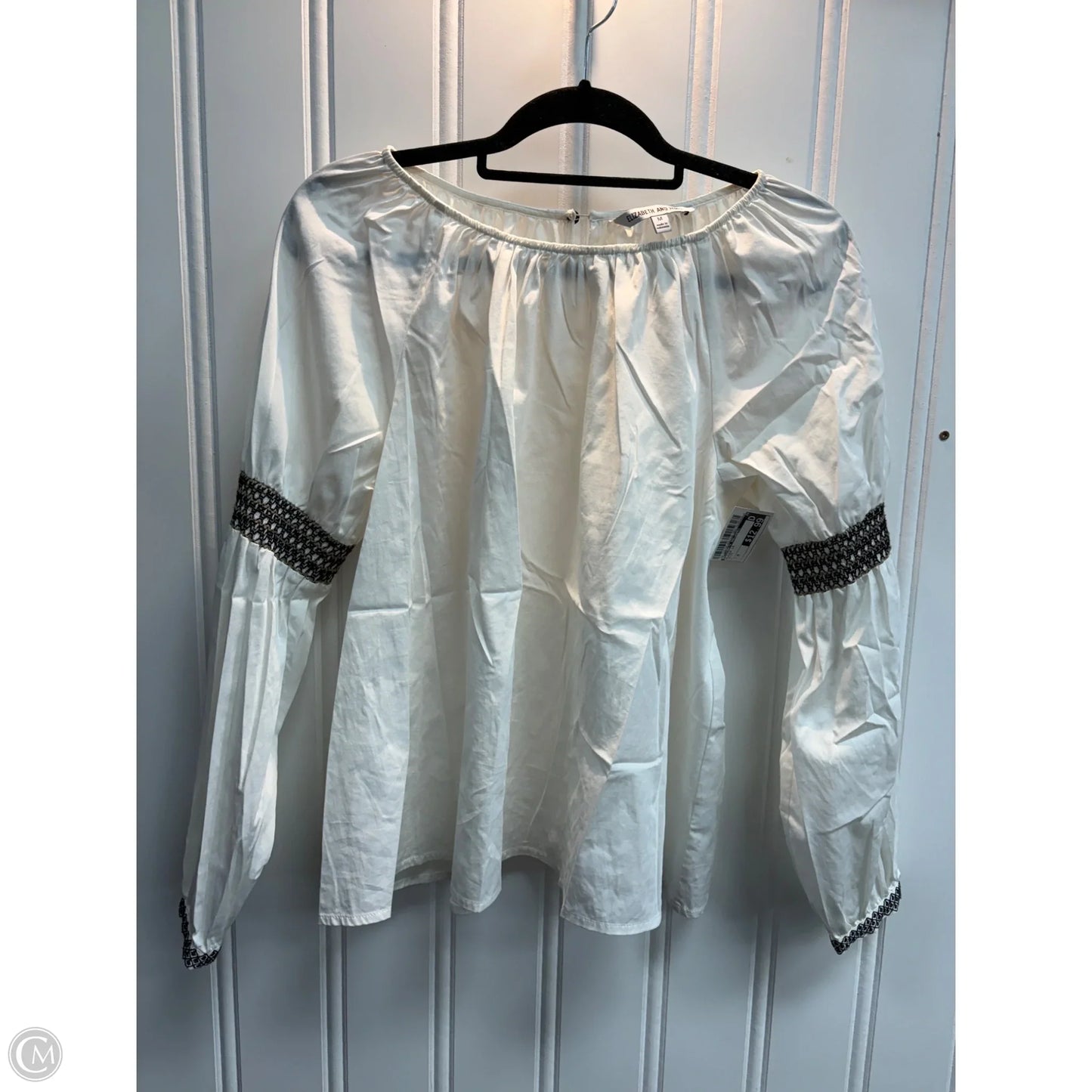 Blouse Long Sleeve By Elizabeth And James In White, Size: M