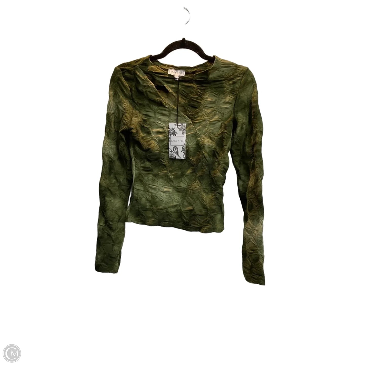 Top Long Sleeve By Clothes Mentor In Green, Size: S