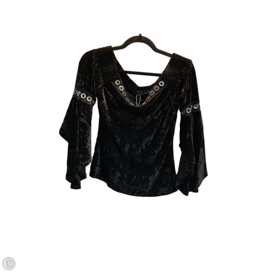 Blouse Long Sleeve By Lumiere In Black, Size: S
