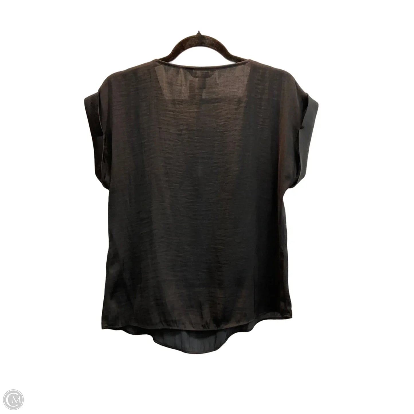 Blouse Short Sleeve By Nine West In Black, Size: Xs