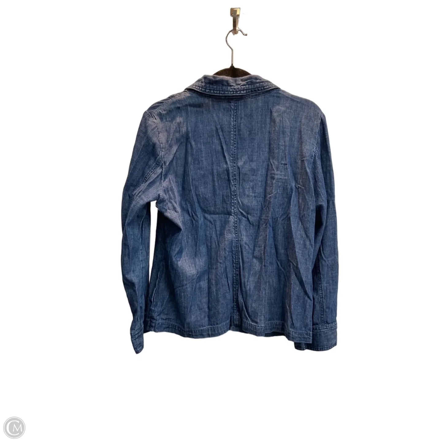 Jacket Denim By Chicos In Blue, Size: M
