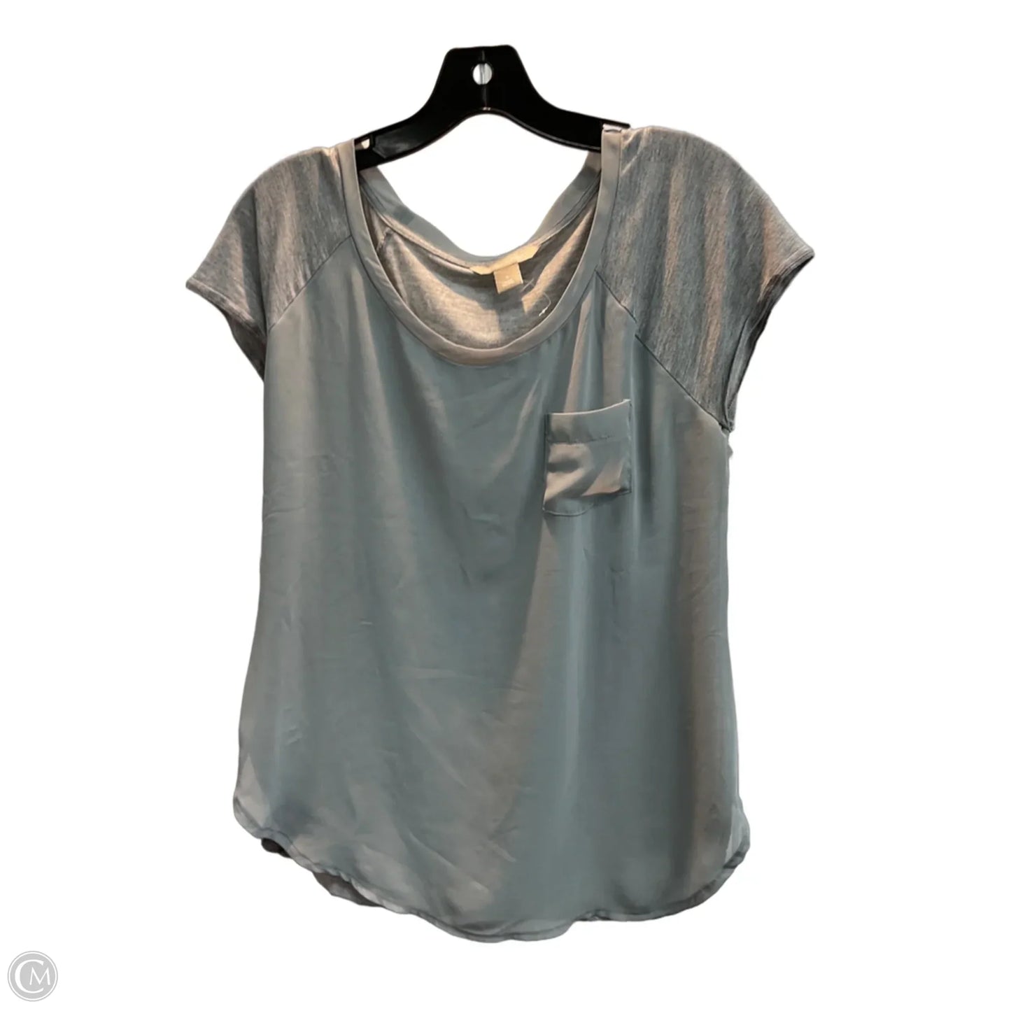 Top Short Sleeve By Banana Republic In Grey, Size: S
