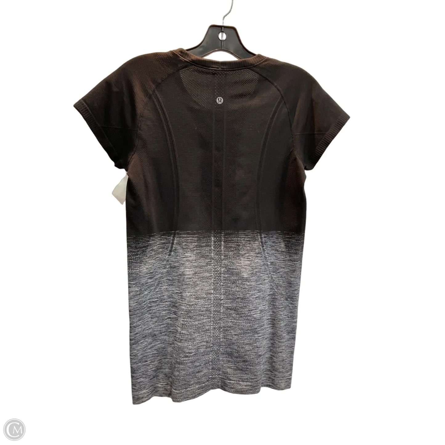 Athletic Top Short Sleeve By Lululemon In Black, Size: M
