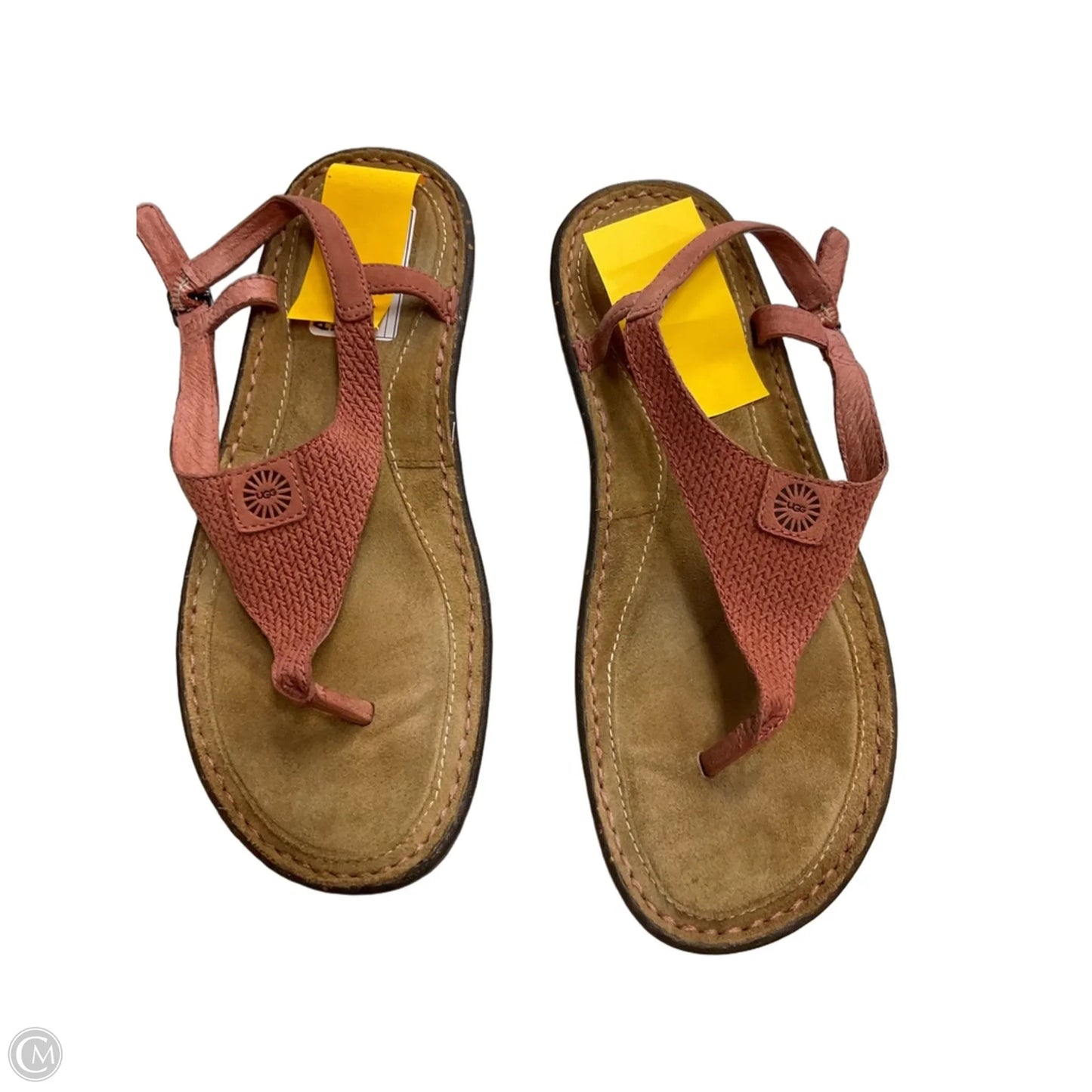 Sandals Designer By Ugg In Pink, Size: 8