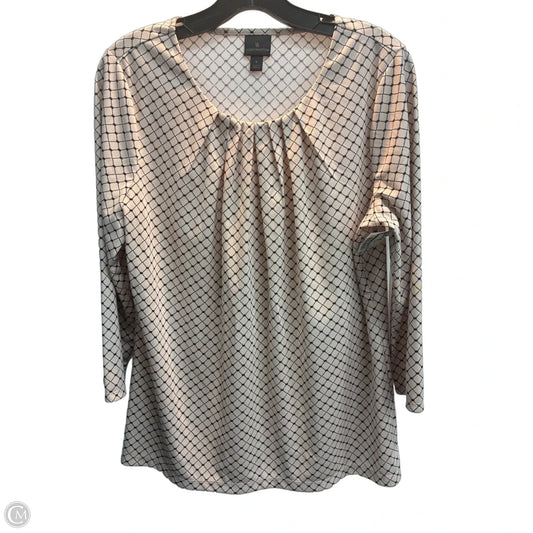 Top Long Sleeve By Worthington In Pink, Size: L