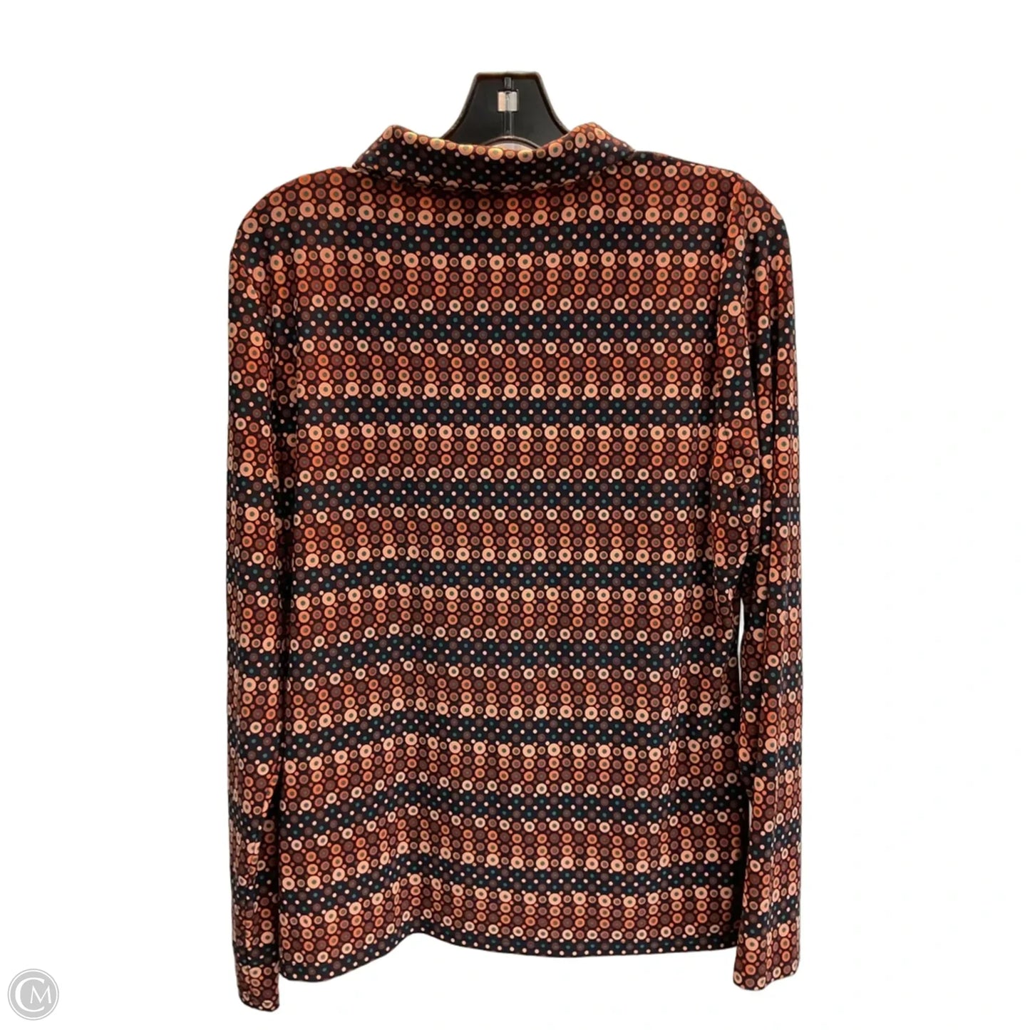 Top Long Sleeve By Tommy Hilfiger In Geometric Pattern, Size: L
