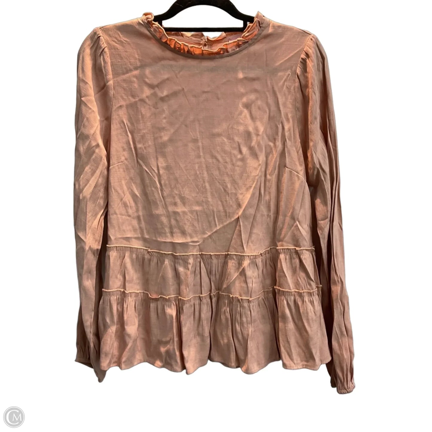 Top Long Sleeve By Andree By Unit In Pink, Size: L