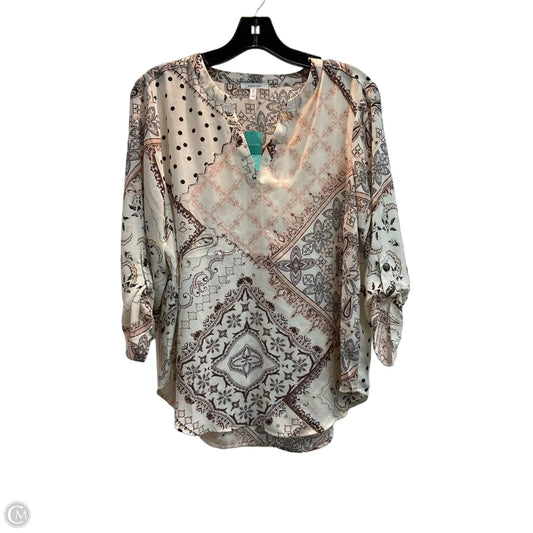 Blouse 3/4 Sleeve By Maurices In Multi-colored, Size: M