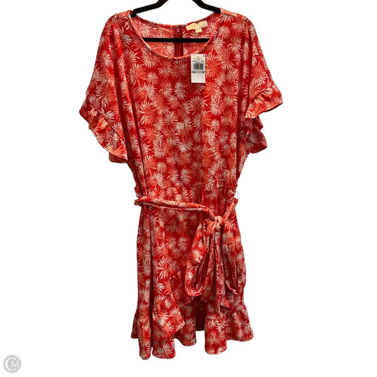 Dress Casual Midi By Michael By Michael Kors In Red, Size: 1x
