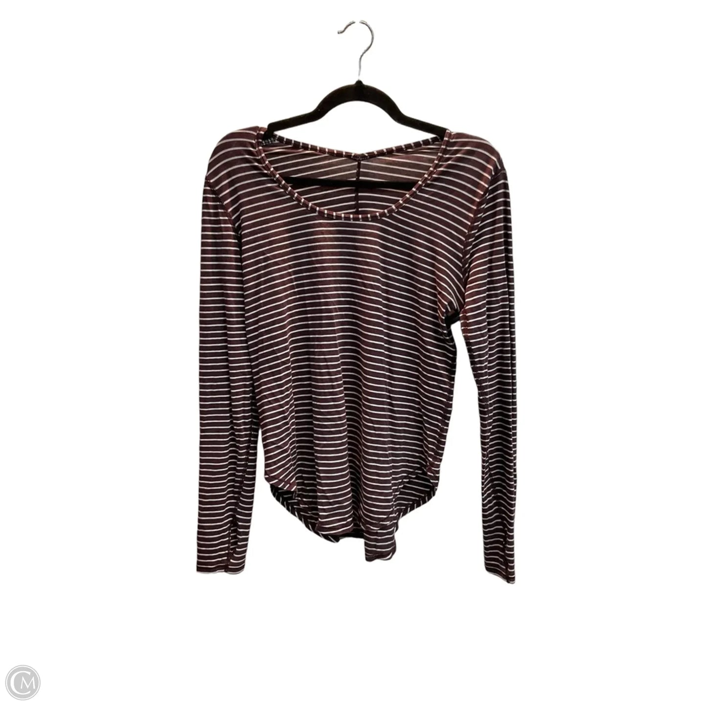 Top Long Sleeve By Lululemon In Striped Pattern, Size: M