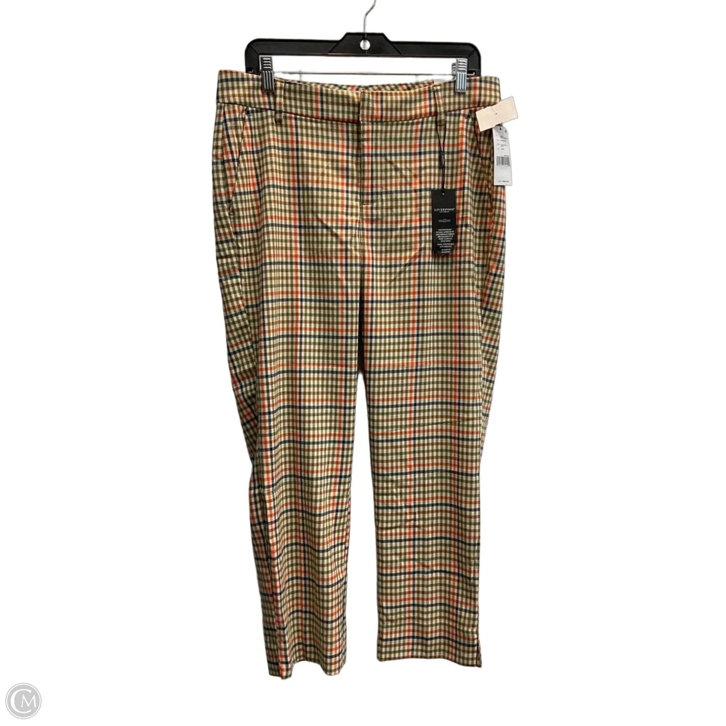 Pants Dress By Liverpool In Plaid Pattern, Size: 10