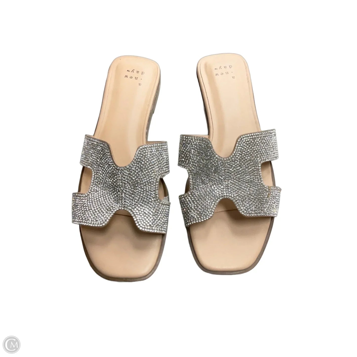 Sandals Flats By A New Day In Silver, Size: 6