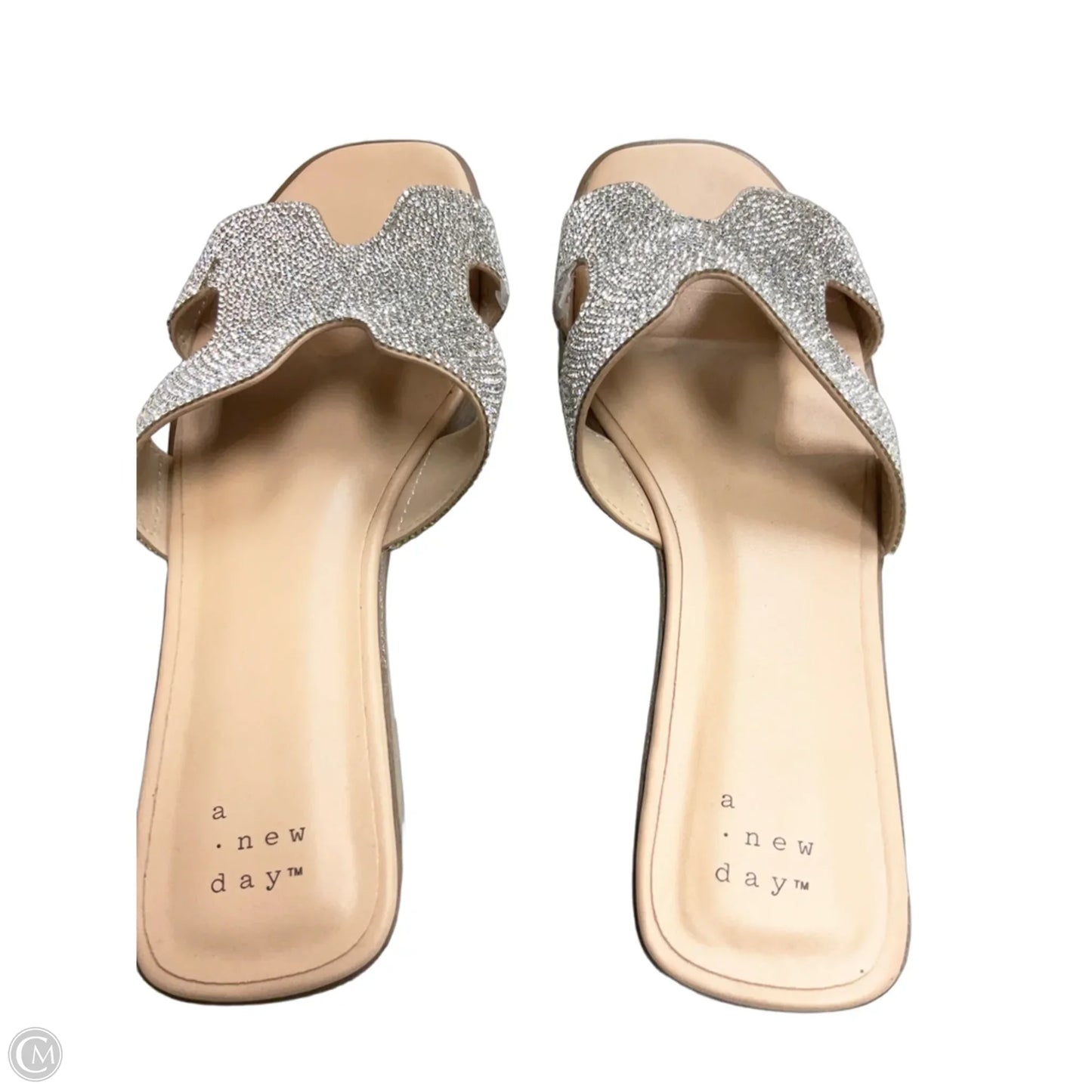 Sandals Flats By A New Day In Silver, Size: 6