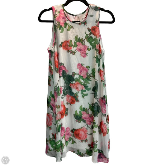 Dress Casual Midi By Calvin Klein In Floral Print, Size: M