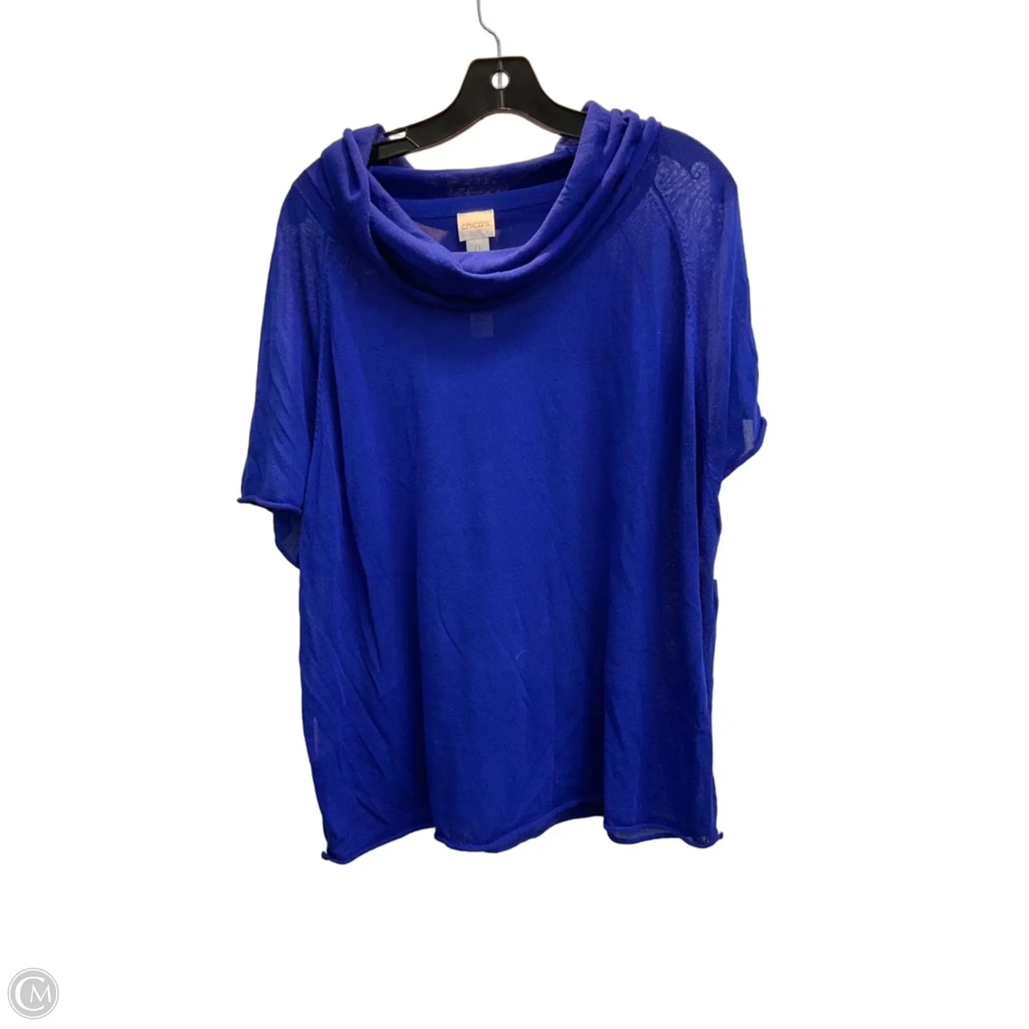 Top Short Sleeve By Chicos In Blue, Size: S
