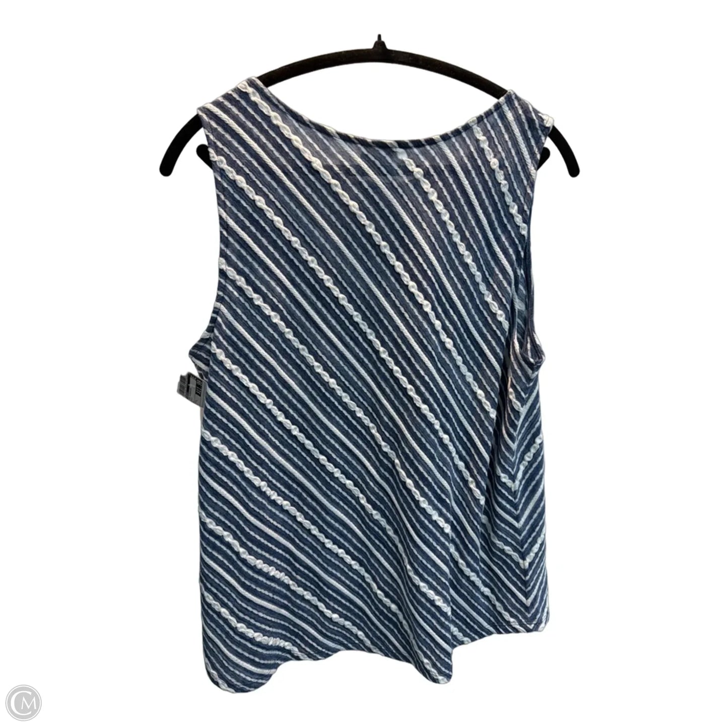 Top Sleeveless By Chicos In Blue, Size: L