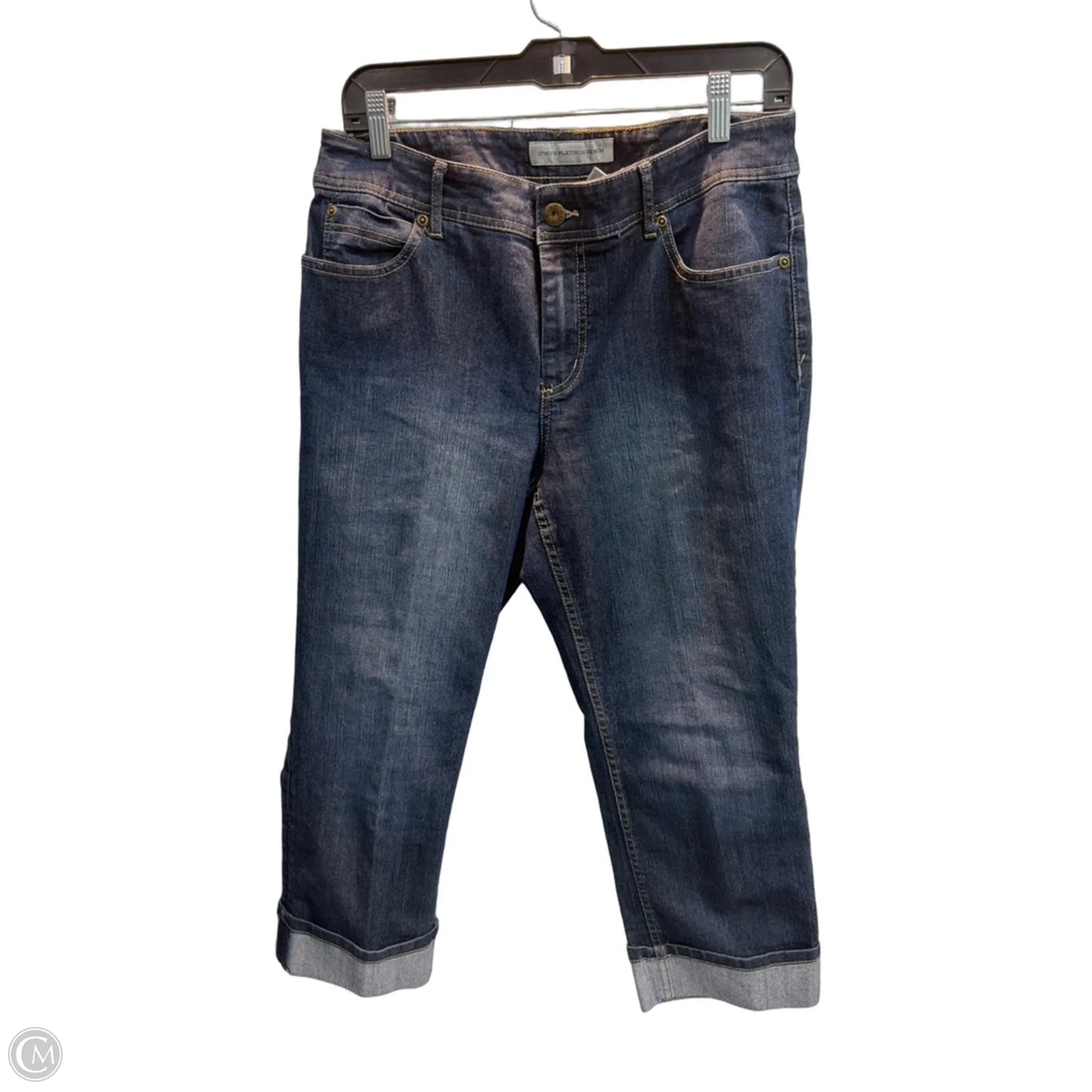 Capris By Chicos In Blue Denim, Size: 10