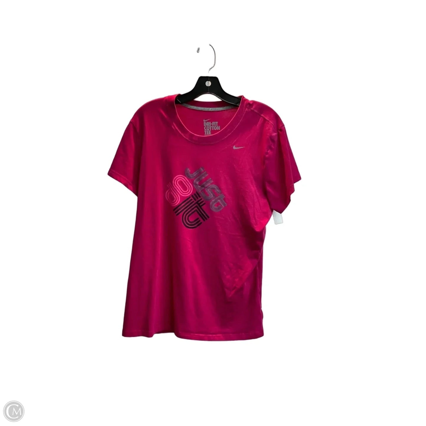 Athletic Top Short Sleeve By Nike Apparel In Pink, Size: Xl