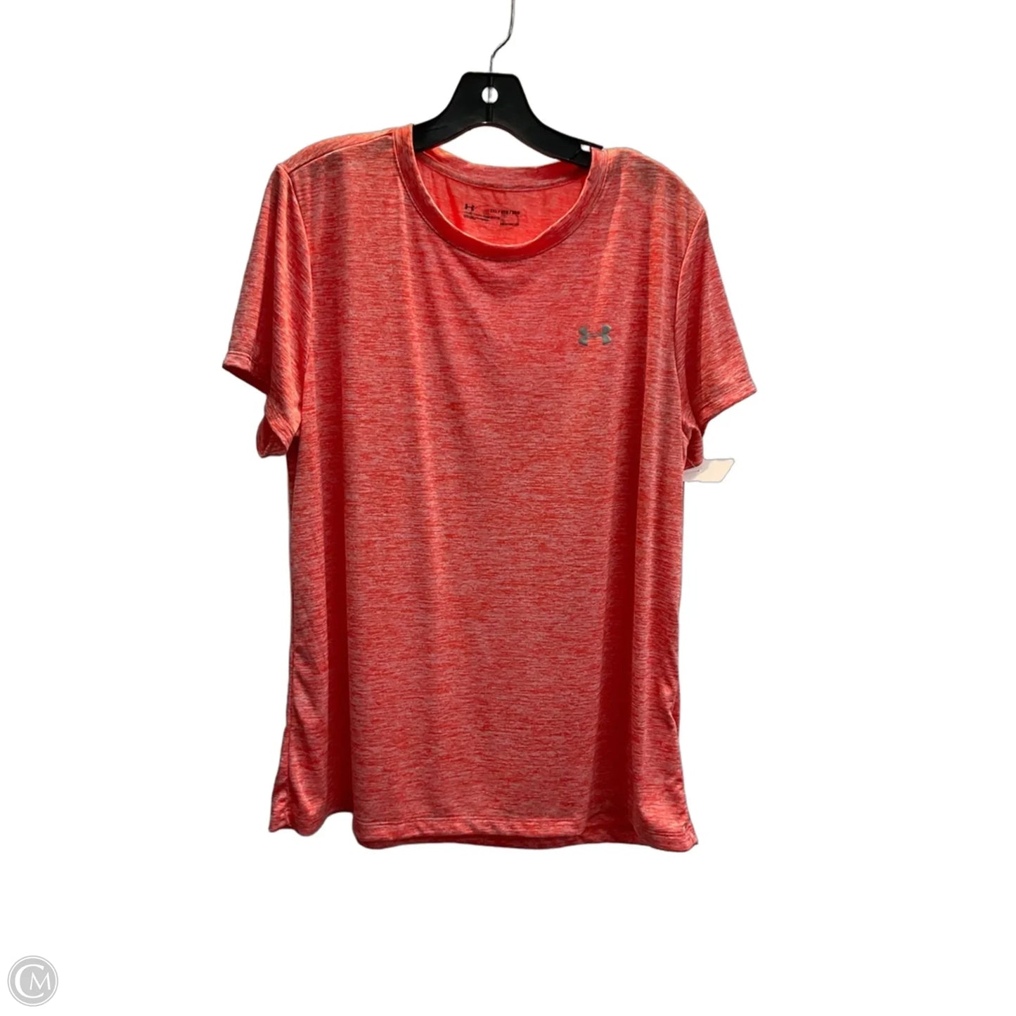 Athletic Top Short Sleeve By Under Armour In Orange, Size: 2x