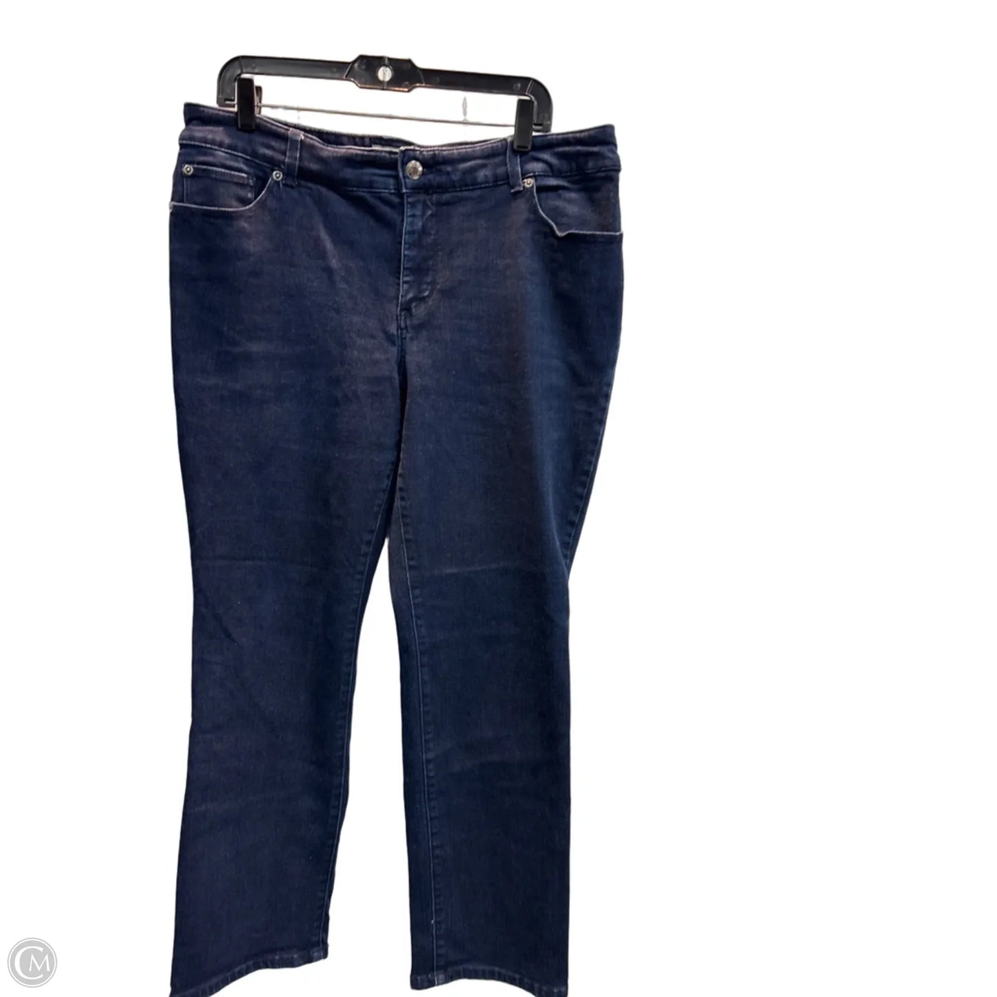 Jeans Straight By Chicos In Blue, Size: 14
