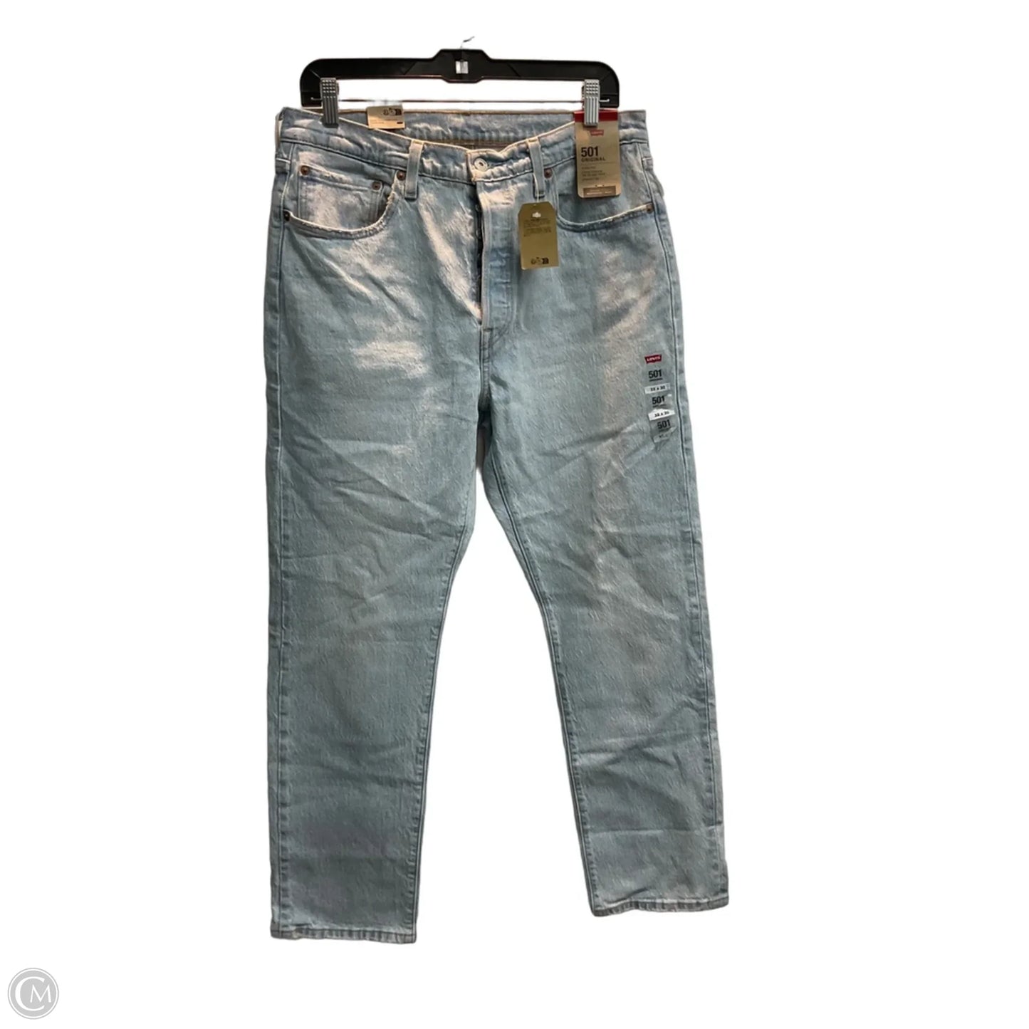 Jeans Straight By Levis In Blue, Size: 14