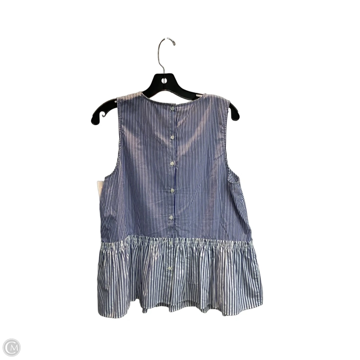 Top Sleeveless By J. Crew In Striped Pattern, Size: M