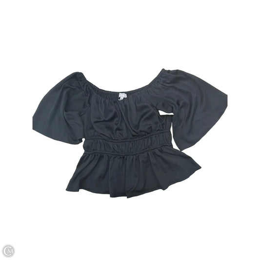 Blouse Short Sleeve By Sofia By Sofia Vergara In Black, Size: M