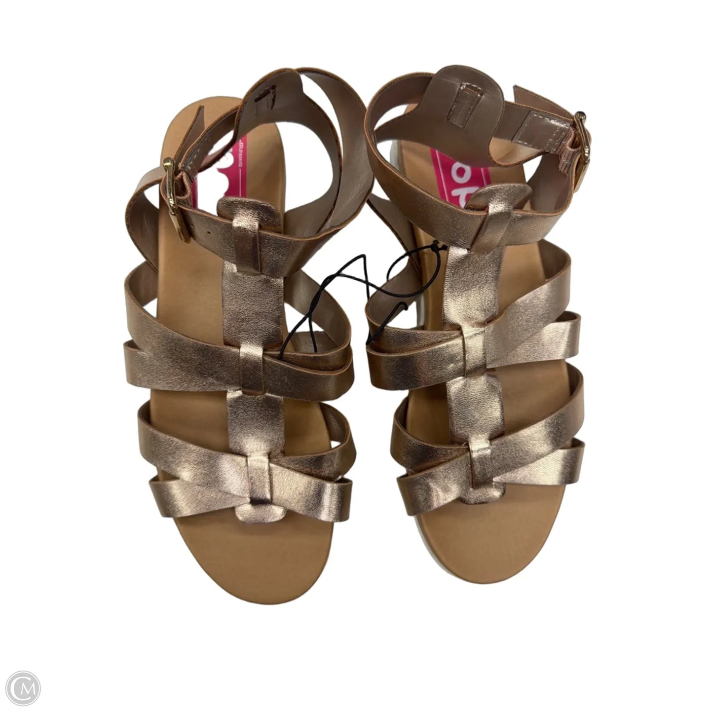 Sandals Flats By Clothes Mentor In Rose Gold, Size: 8