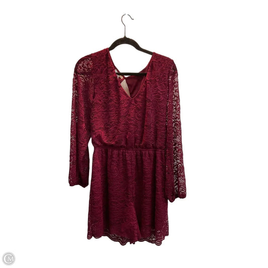 Romper By Maurices In Maroon, Size: M
