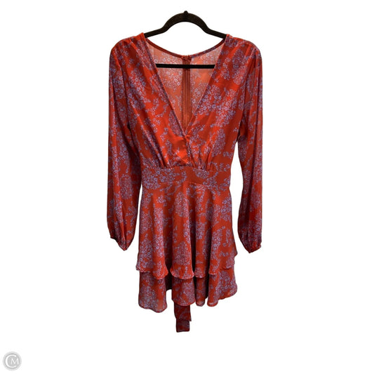 Dress Party Midi By Clothes Mentor In Blue & Orange, Size: L