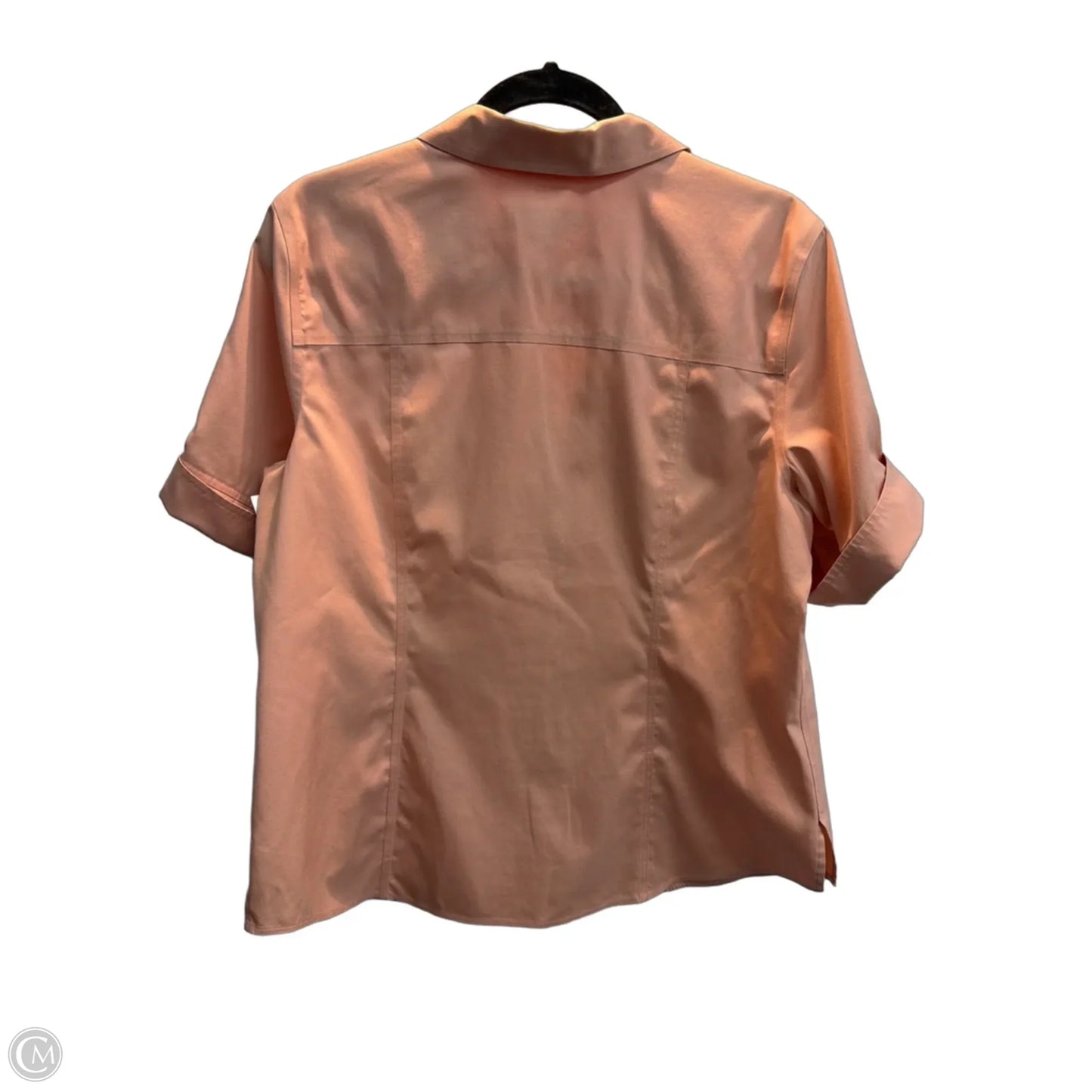 Top Short Sleeve By Chicos In Peach, Size: L