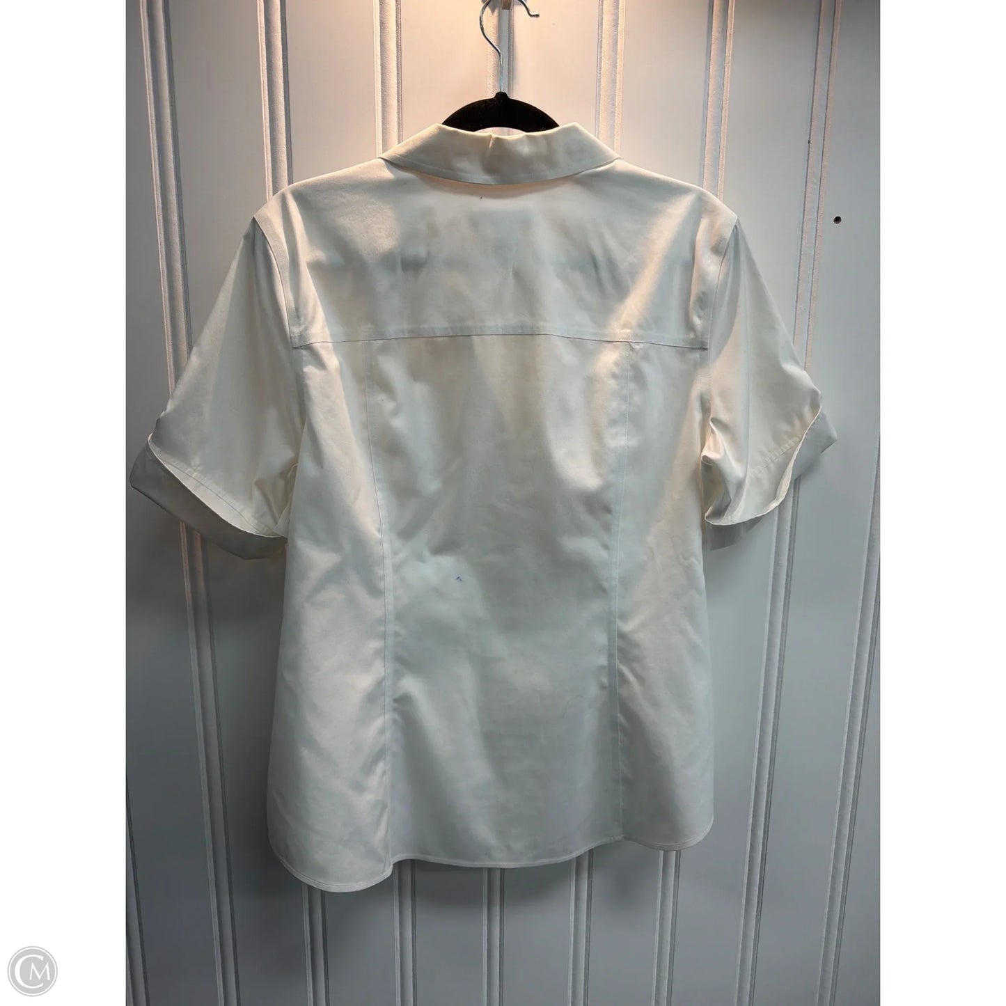 Top Short Sleeve By Chicos In White, Size: L