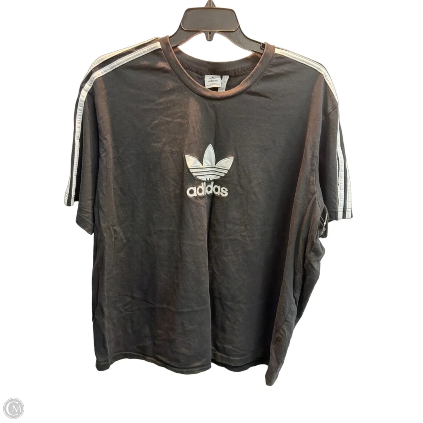 Top Short Sleeve Basic By Adidas In Black, Size: 4x