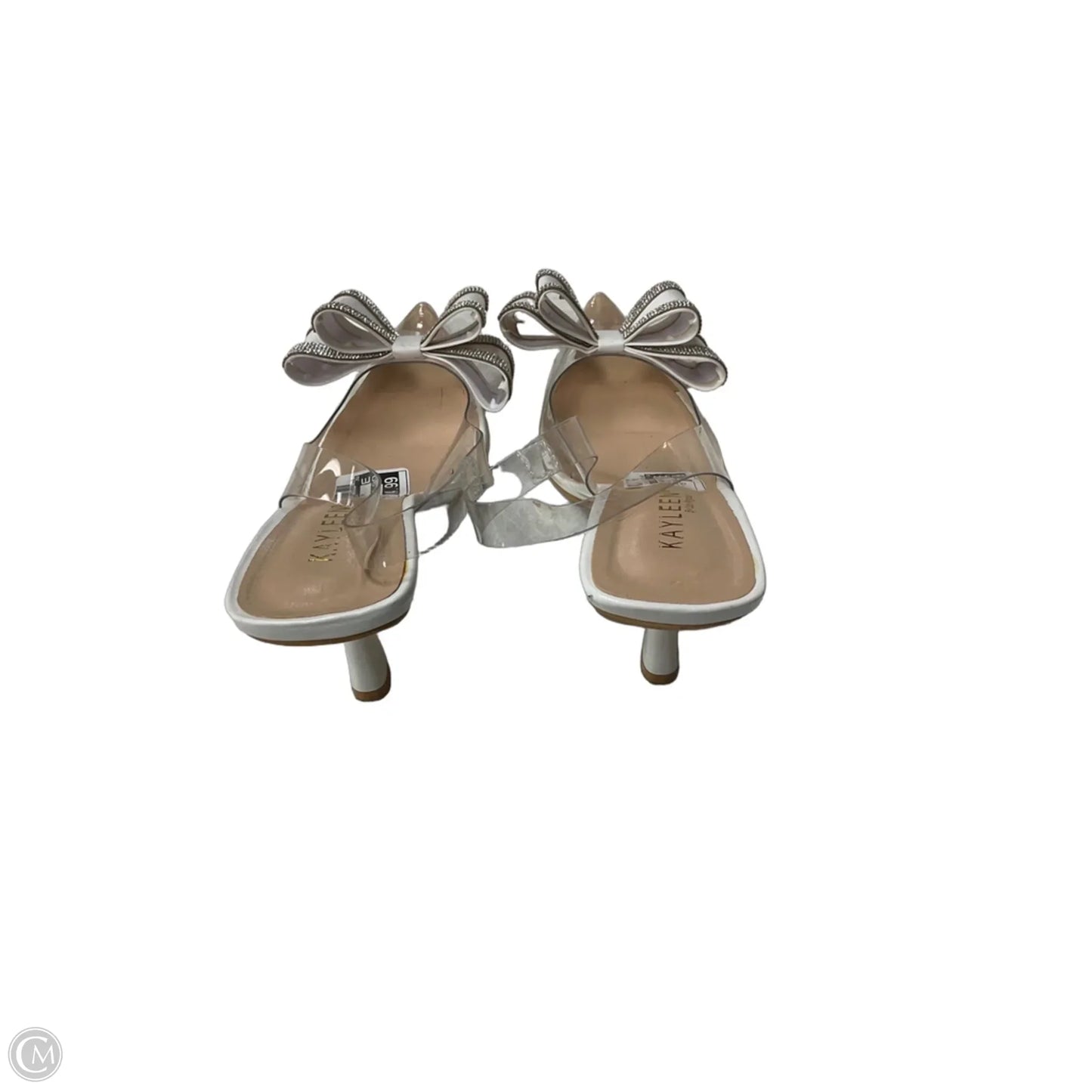 Shoes Heels Kitten By Clothes Mentor In White, Size: 7.5