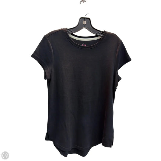 Top Short Sleeve Basic By Isaac Mizrahi Live Qvc In Black, Size: Xs
