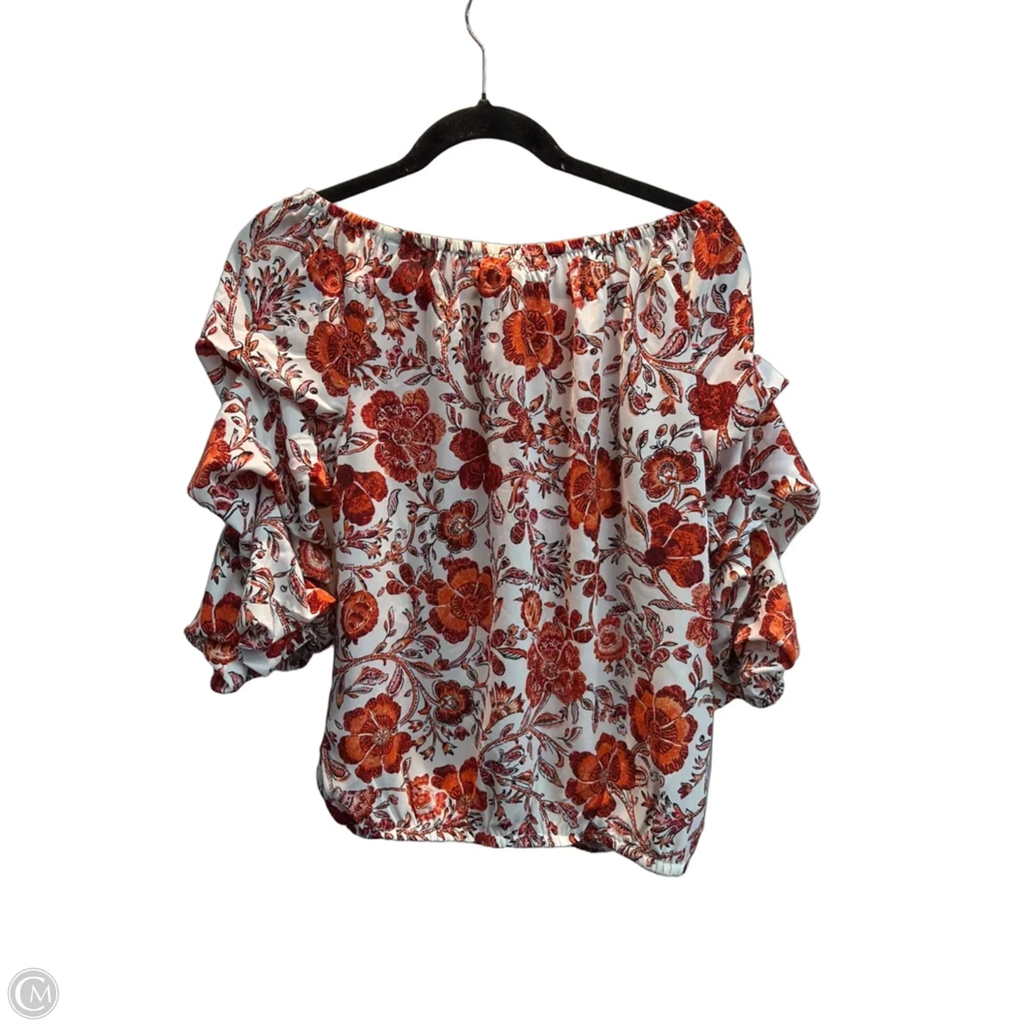 Top 3/4 Sleeve By Cece In Floral Print, Size: S