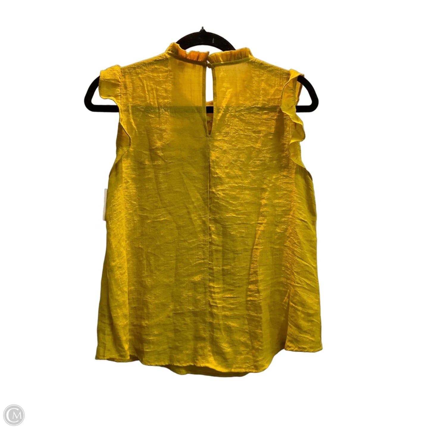 Top Sleeveless By E&m In Yellow, Size: M