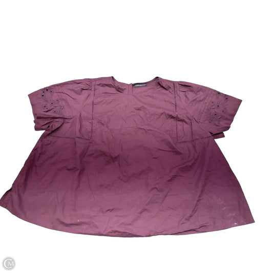 Top Short Sleeve By Lane Bryant In Purple, Size: 4x