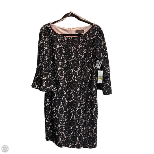 Dress Party Midi By Jessica Howard In Black & Pink, Size: L