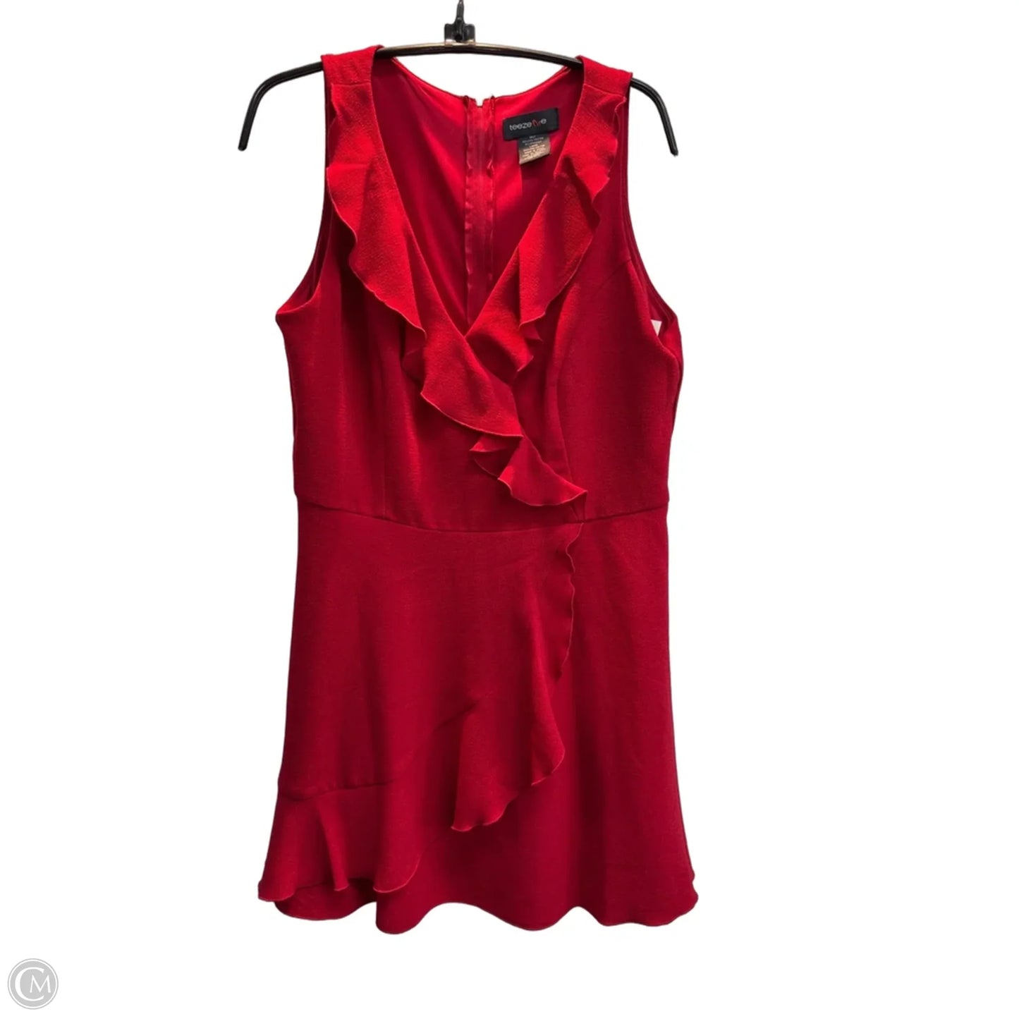 Dress Party Midi By Clothes Mentor In Red, Size: L