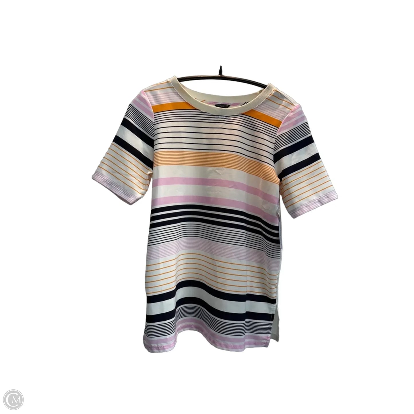 Top Short Sleeve By Ann Taylor In Striped Pattern, Size: Xsp