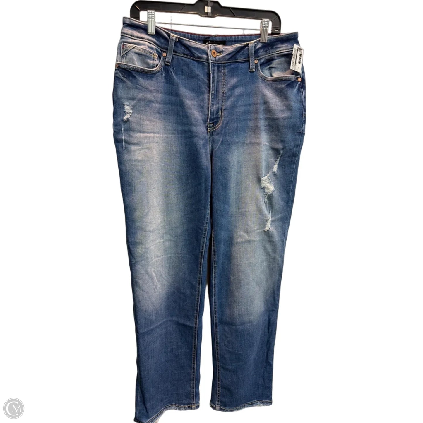 Jeans Straight By Edgely In Blue, Size: 14