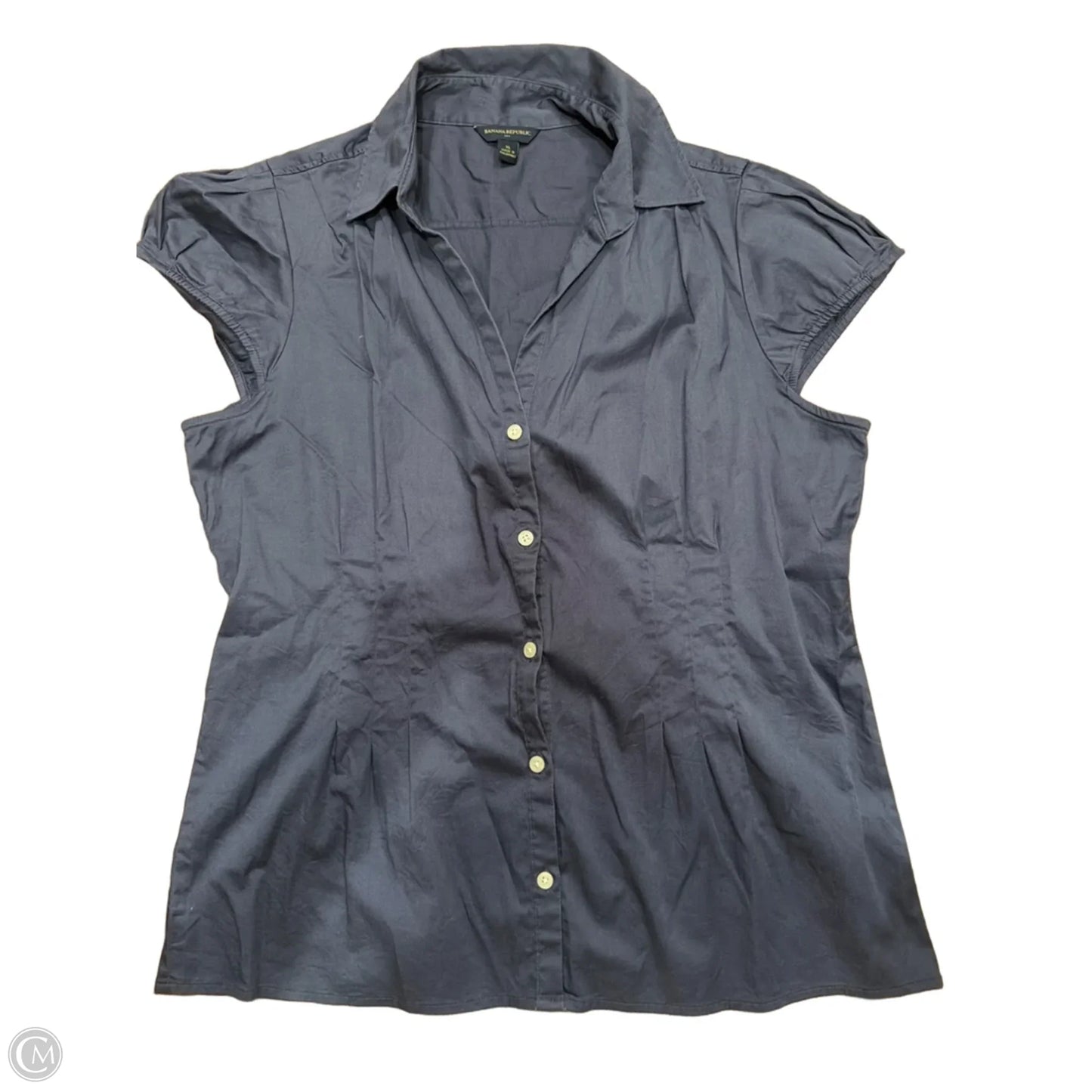 Top Short Sleeve By Banana Republic In Blue, Size: Xl