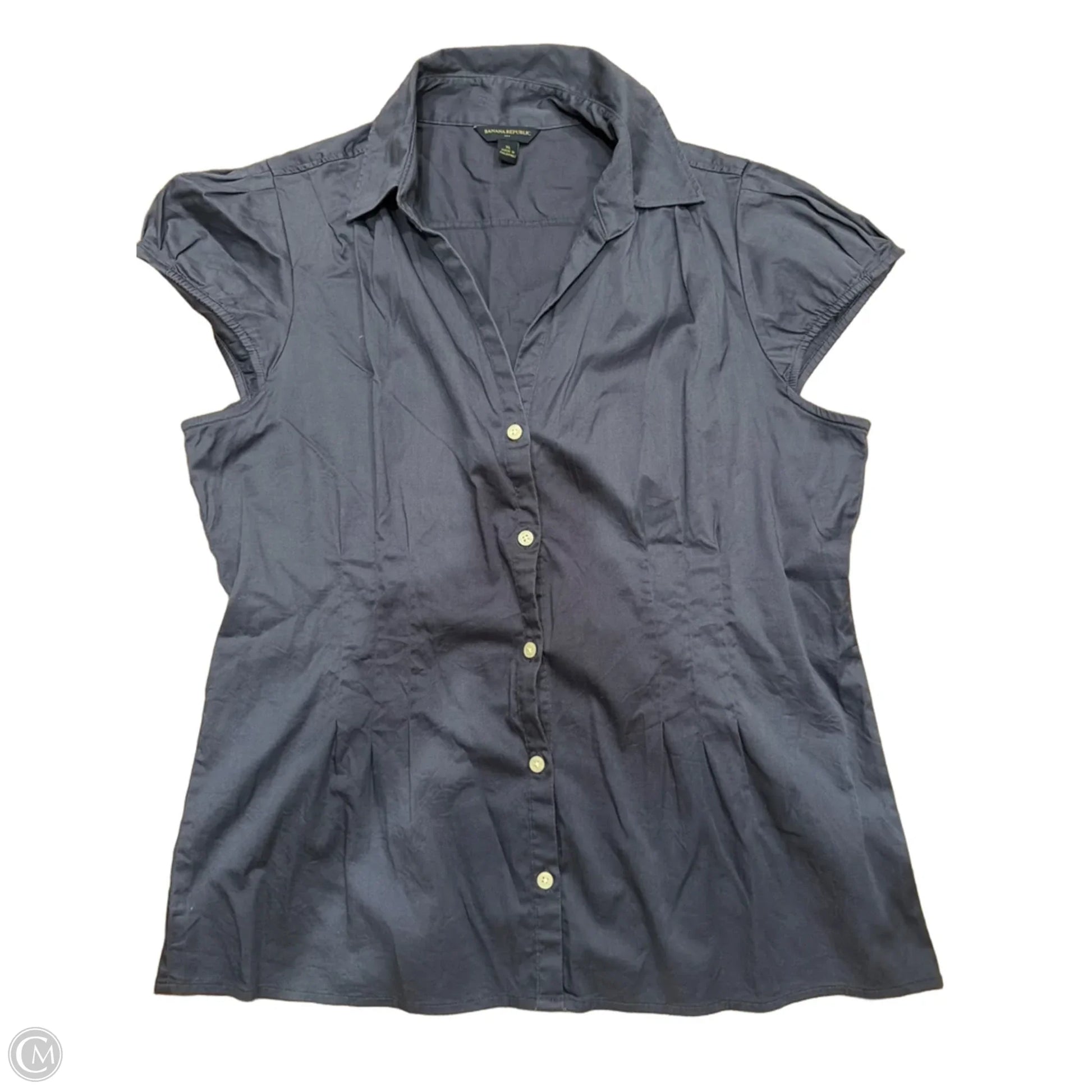 Top Short Sleeve By Banana Republic In Blue, Size: Xl Top Short Sleeve By Banana Republic In Blue, Size: Xl