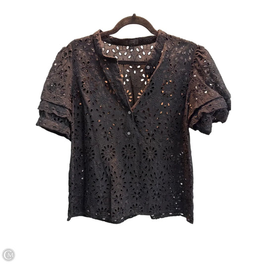 Top Short Sleeve By J. Crew In Black, Size: L