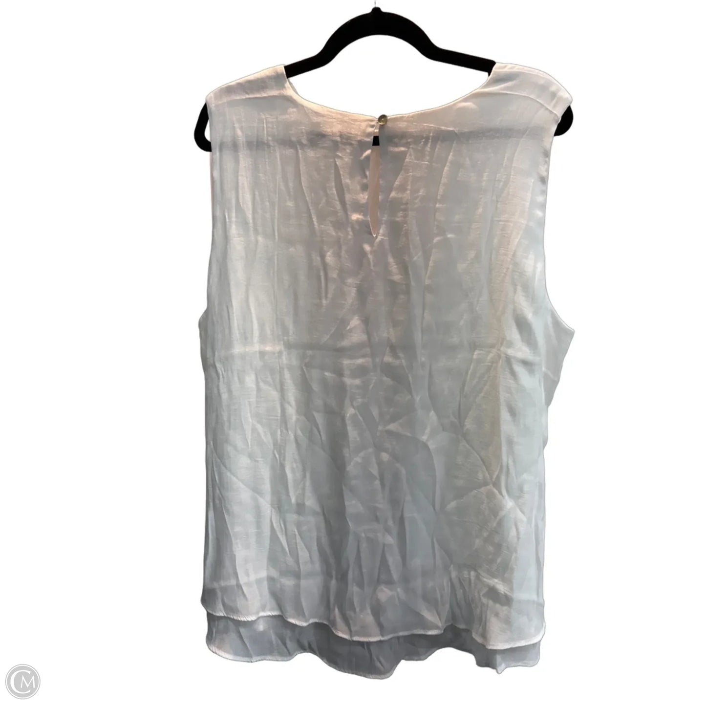Top Sleeveless By Cristina In White, Size: Xxl